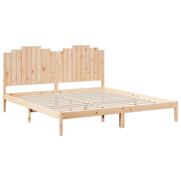 vidaXL Cama extralarga sin colch&oacute;n madera maciza 200x210 cm