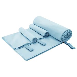 vidaXL Set de Toallas de Deportes 3 uds. Azul 210 x 100 cm