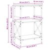 vidaXL Librer&iacute;a 3 estantes madera ingenier&iacute;a roble humo 59x35x90,5 cm