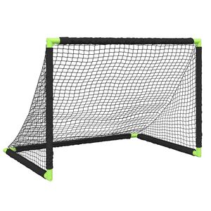 vidaXL Porter&iacute;a de f&uacute;tbol infantil plegable negra 90x64x64 cm