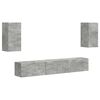 vidaXL Conjunto de mueble de TV 5 pcs Gris Concreto