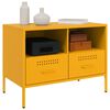 vidaXL Muebles para TV 2 unidades acero amarillo mostaza 68x39x50,5 cm