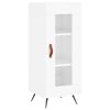 vidaXL Aparador de madera contrachapada blanco brillante 34,5x34x90 cm