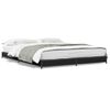 vidaXL Estructura de cama madera de ingenier&iacute;a y metal negro 135x190cm