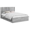vidaXL Estructura de cama con almacenamiento y cabecero Gris Sonoma