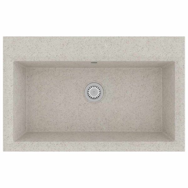 vidaXL Fregadero de cocina Beige 79 x 50 x 31 cm granito