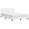 vidaXL Estructura de cama sin colch&oacute;n Zadar cuero sint&eacute;tico blanco 140x190 cm