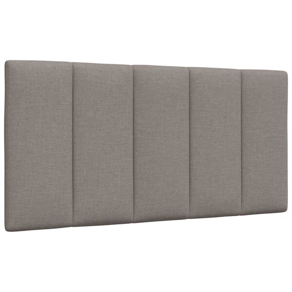vidaXL Cabecero de cama acolchado Hanko tela gris taup&eacute; 100 cm