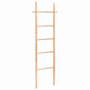 vidaXL Toallero escalera madera maciza de nogal 170 cm