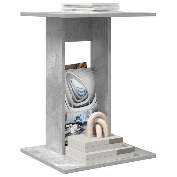 vidaXL Mesa lateral Gris Concreto 45 x 40 x 62,5 cm