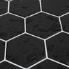 vidaXL Azulejo hexagonal 20 pcs Negro 30 x 30 cm Poliuretano y PET