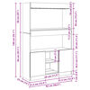 vidaXL Aparador alto madera de ingeniería blanco 92x33x140 cm