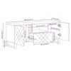 vidaXL Mueble de TV madera maciza de mango negro 105x33x46 cm