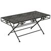 vidaXL Mesa de centro plegable estilo vintage metal negro 100x50x45 cm