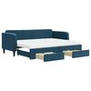 vidaXL Sof&aacute; cama nido con cajones terciopelo azul 80x200 cm