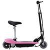 vidaXL Patinete el&eacute;ctrico con asiento rosa 120 W