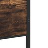 vidaXL Estructura de cama sin colchón metal roble ahumado 107x203 cm