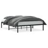 vidaXL Estructura de cama sin colch&oacute;n metal negro 135x190 cm