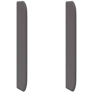 vidaXL Oreja de cabecero Gris PVC