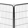 vidaXL Corral para perros 8 paneles de acero 80x100 cm negro