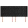 vidaXL Cabecero con orejas de terciopelo negro 183x16x118/128 cm