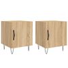 vidaXL Mesitas noche 2 uds madera ingenier&iacute;a roble Sonoma 40x40x50 cm