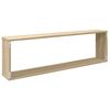 vidaXL Estantes cubo pared 4uds contrachapado roble Sonoma 100x15x30cm
