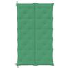 vidaXL Coj&iacute;n de banco de jard&iacute;n tela Oxford verde 180x(50+50)x7 cm