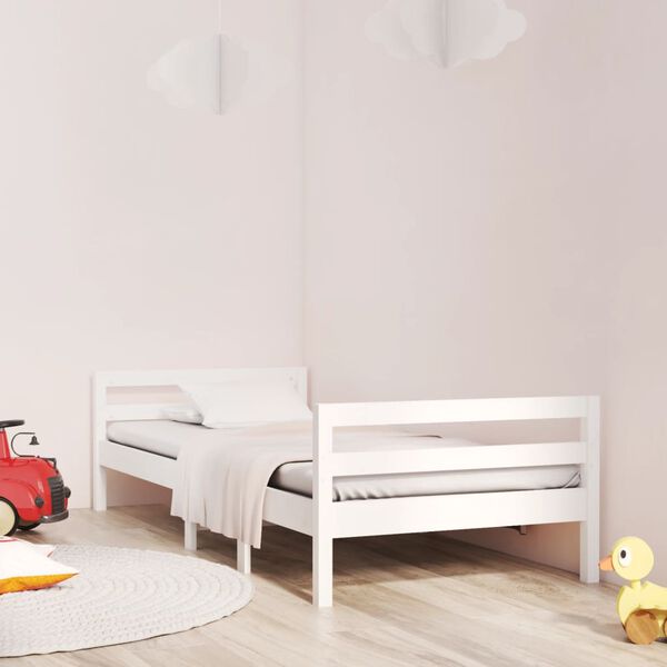 vidaXL Cama sin colch&oacute;n madera maciza de pino blanca 80x200 cm