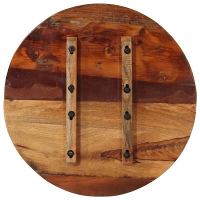 vidaXL Tablero de mesa madera maciza reciclada Ø60x(2,5-2,7) cm