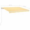 vidaXL Toldo manual retr&aacute;ctil con LED amarillo y blanco 350x250 cm
