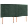 vidaXL Cama box spring con colch&oacute;n terciopelo verde oscuro 200x200 cm