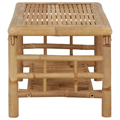 vidaXL Juego de muebles de jardín con cojines 4 piezas bambú