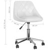 vidaXL Sillas de comedor giratorias 4 unidades cuero sint&eacute;tico blanco