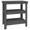 vidaXL Banco de trabajo Gris 78,5 x 50 x 80 cm Madera de Pino Maciza