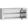 vidaXL Armario de pared de cocina con estante acero inoxidable