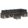 vidaXL Conjunto de sof&aacute;s de jard&iacute;n 7 uds. Gris y Gris Oscuro