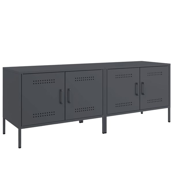 vidaXL Muebles de TV 2 unidades acero gris antracita 68x39x50,5 cm