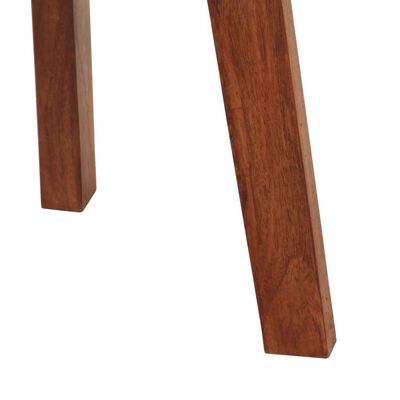 vidaXL Taburetes de cocina 2 uds cuero auténtico madera maciza acacia