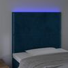 vidaXL Cabecero con luces LED terciopelo azul oscuro 80x5x118/128 cm