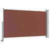 vidaXL Toldo lateral retr&aacute;ctil para patio marr&oacute;n 140x300 cm