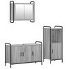vidaXL Juego de Muebles de Ba&ntilde;o 3 uds. Sonoma gris 40 x 36 x 99,5 cm