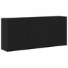 vidaXL Aparador Roble Negro 160 x 33 x 70 cm Madera de ingenier&iacute;a