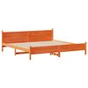 vidaXL Cama sin colch&oacute;n madera maciza de pino marr&oacute;n cera 200x200 cm