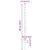 vidaXL Postes de cerca Manual 88 pcs Plateado 180 cm Acero