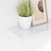 vidaXL Estante flotante de pared 4 uds MDF blanco brillo 40x23x3,8 cm