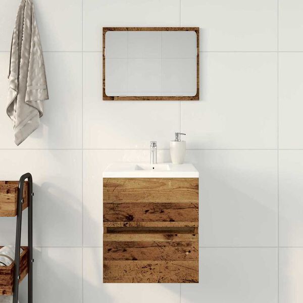 vidaXL Gabinete de Lavabo para Baño Madera Vieja 41 x 38,5 x 45 cm