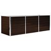 vidaXL Arriate de acero galvanizado marr&oacute;n 240x80x77 cm