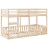 vidaXL Litera de madera maciza de pino 80x200 cm
