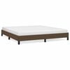 vidaXL Cama sin colch&oacute;n de tela marr&oacute;n oscuro 160x200 cm